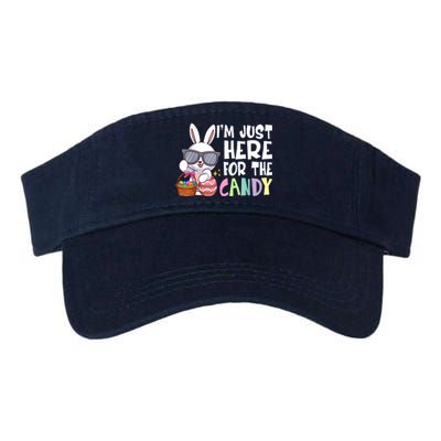 Funny Easter Bunny I'm Just Here For Easter Candy Valucap Bio-Washed Visor