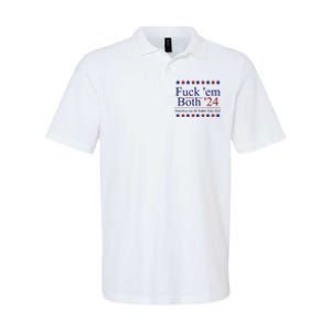 Fuck Em Both 2024 Election Voting Softstyle Adult Sport Polo