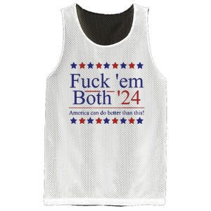 Fuck Em Both 2024 Election Voting Mesh Reversible Basketball Jersey Tank