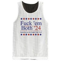 Fuck Em Both 2024 Election Voting Mesh Reversible Basketball Jersey Tank