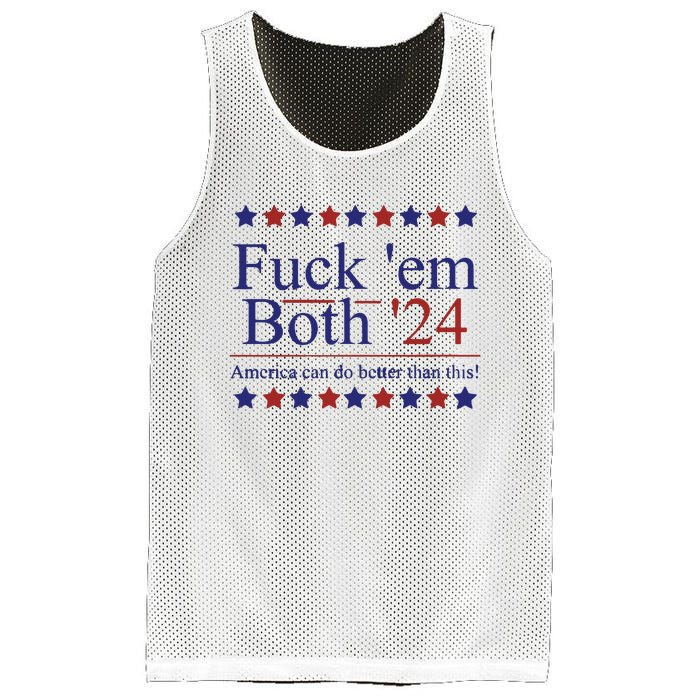 Fuck Em Both 2024 Election Voting Mesh Reversible Basketball Jersey Tank