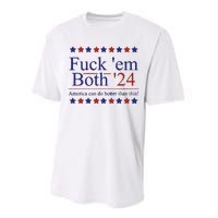 Fuck Em Both 2024 Election Voting Performance Sprint T-Shirt