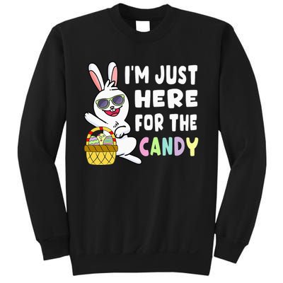 Funny Easter Bunny I'm Just Here For Easter Candy Sweatshirt