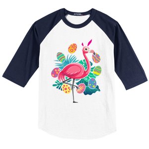 Flamingo Ears Bunny Glasses Eggs Easter Bird Animal Gift Baseball Sleeve Shirt