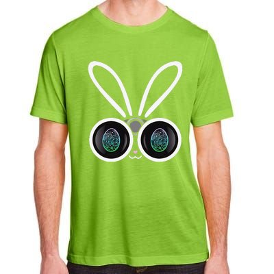 Funny Easter Bunny Egg Hunter With Binoculars Gifts Adult ChromaSoft Performance T-Shirt