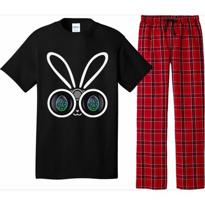 Funny Easter Bunny Egg Hunter With Binoculars Gifts Pajama Set