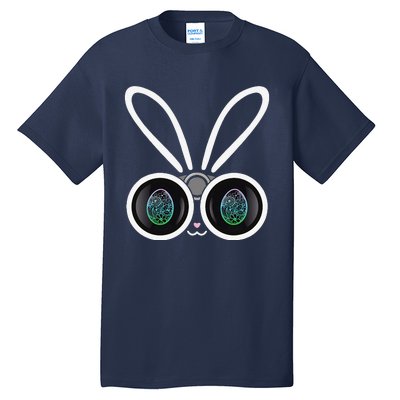 Funny Easter Bunny Egg Hunter With Binoculars Gifts Tall T-Shirt