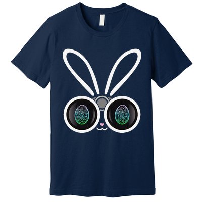 Funny Easter Bunny Egg Hunter With Binoculars Gifts Premium T-Shirt