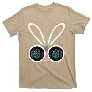 Funny Easter Bunny Egg Hunter With Binoculars Gifts T-Shirt