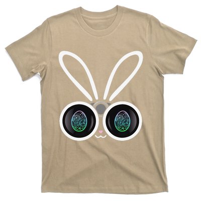 Funny Easter Bunny Egg Hunter With Binoculars Gifts T-Shirt