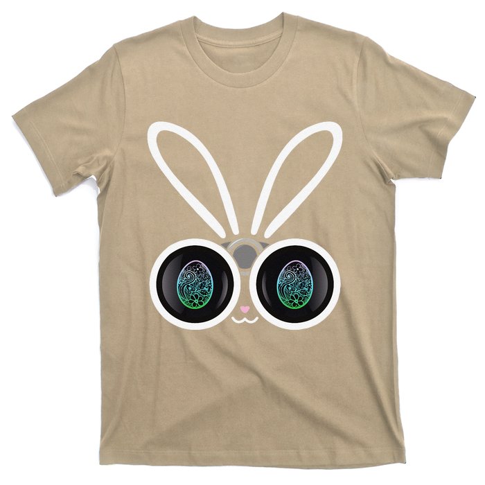 Funny Easter Bunny Egg Hunter With Binoculars Gifts T-Shirt