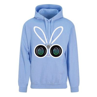 Funny Easter Bunny Egg Hunter With Binoculars Gifts Unisex Surf Hoodie