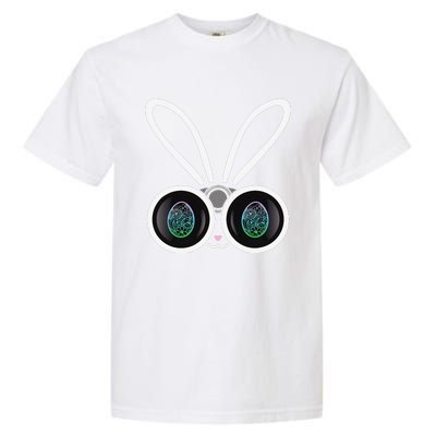 Funny Easter Bunny Egg Hunter With Binoculars Gifts Garment-Dyed Heavyweight T-Shirt