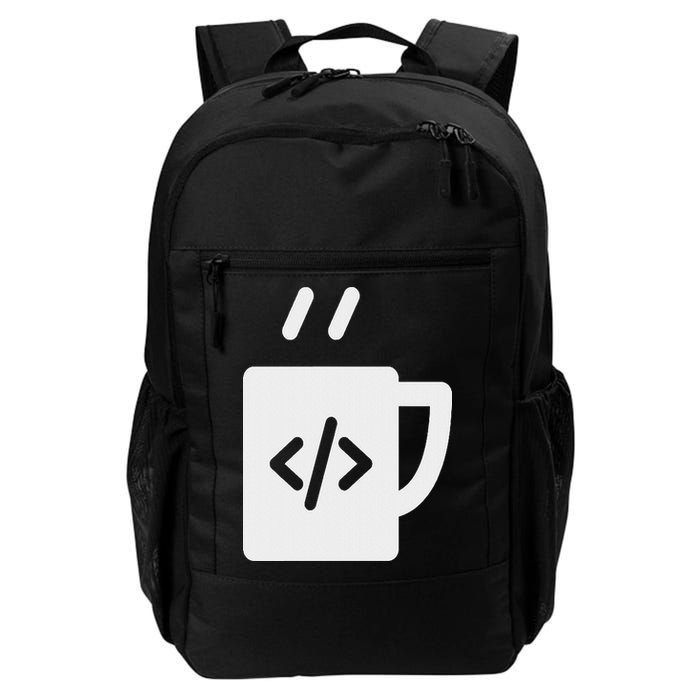 Front End & Back End Co Javascript Code Coffee Developer Programmer Daily Commute Backpack