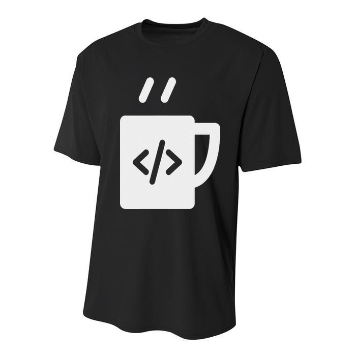 Front End & Back End Co Javascript Code Coffee Developer Programmer Youth Performance Sprint T-Shirt