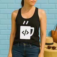 Front End & Back End Co Javascript Code Coffee Developer Programmer Women's Racerback Tank