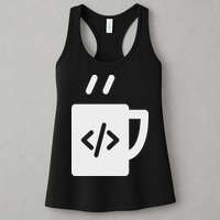 Front End & Back End Co Javascript Code Coffee Developer Programmer Women's Racerback Tank