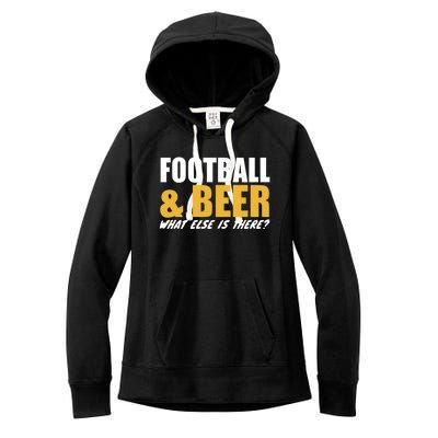 Football E Beer What Else Is There? Motivational Messages Gift Women's Fleece Hoodie