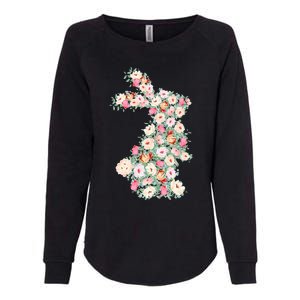 Floral Easter Bunny Easter Rabbit Happy Easter Spring Flower Womens California Wash Sweatshirt