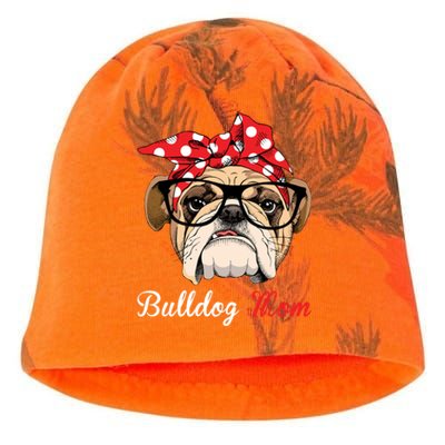 Funny English Bulldog Mom For Bulldog Lovers Meaningful Gift Kati - Camo Knit Beanie