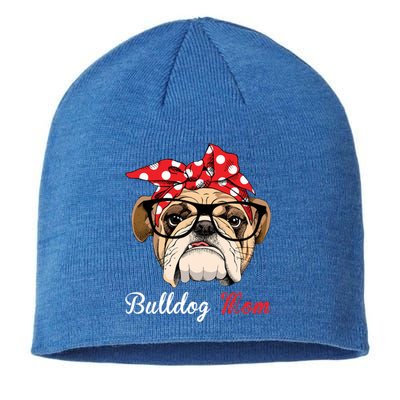 Funny English Bulldog Mom For Bulldog Lovers Meaningful Gift Sustainable Beanie