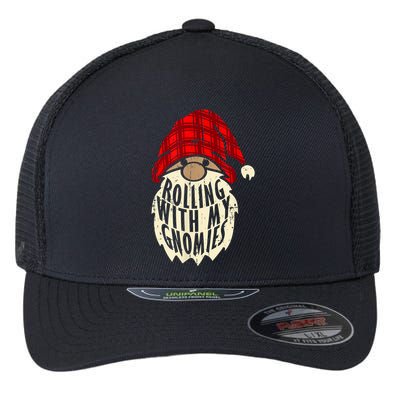 Funny Elf Beard Christmas Gnomies Matching Family Pajamas Flexfit Unipanel Trucker Cap