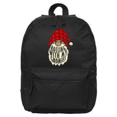 Funny Elf Beard Christmas Gnomies Matching Family Pajamas 16 in Basic Backpack