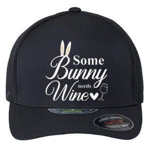 Funny Easter Bunny Wine Lovers Cute Bunny Ears Flexfit Unipanel Trucker Cap