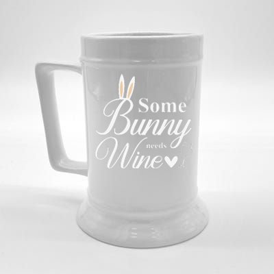 Funny Easter Bunny Wine Lovers Cute Bunny Ears Beer Stein