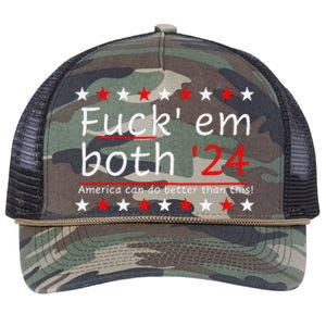 Fuck Em Both 24 America Can Do Better Than This Retro Rope Trucker Hat Cap