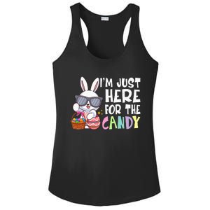 Funny Easter Bunny I'm Just Here For Easter Candy Ladies PosiCharge Competitor Racerback Tank