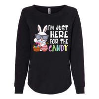 Funny Easter Bunny I'm Just Here For Easter Candy Womens California Wash Sweatshirt