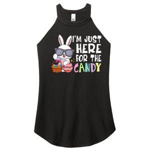 Funny Easter Bunny I'm Just Here For Easter Candy Women's Perfect Tri Rocker Tank