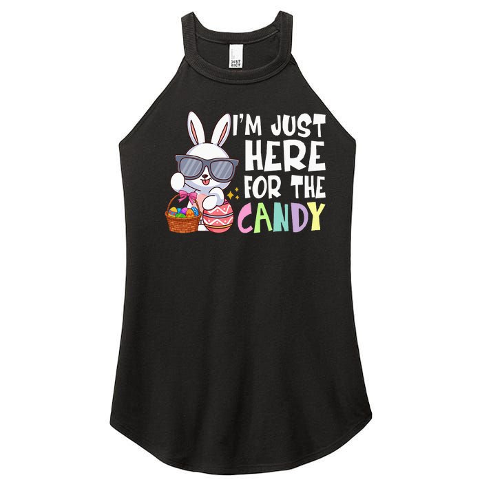 Funny Easter Bunny I'm Just Here For Easter Candy Women's Perfect Tri Rocker Tank