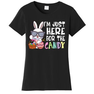 Funny Easter Bunny I'm Just Here For Easter Candy Women's T-Shirt