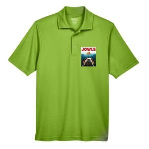 Funny English Bulldog Jowls Burger Bully Dog Mom Dog Dad Men's Origin Performance Pique Polo