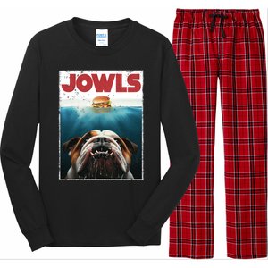 Funny English Bulldog Jowls Burger Bully Dog Mom Dog Dad Long Sleeve Pajama Set