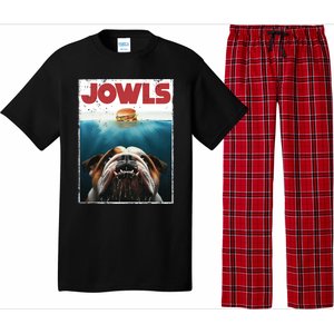 Funny English Bulldog Jowls Burger Bully Dog Mom Dog Dad Pajama Set