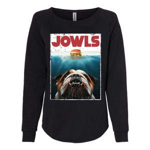 Funny English Bulldog Jowls Burger Bully Dog Mom Dog Dad Womens California Wash Sweatshirt