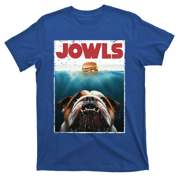 Funny English Bulldog Jowls Burger Bully Dog Mom Dog Dad T-Shirt