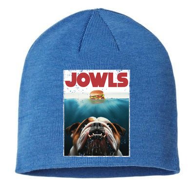 Funny English Bulldog Jowls Burger Bully Dog Mom Dog Dad Sustainable Beanie