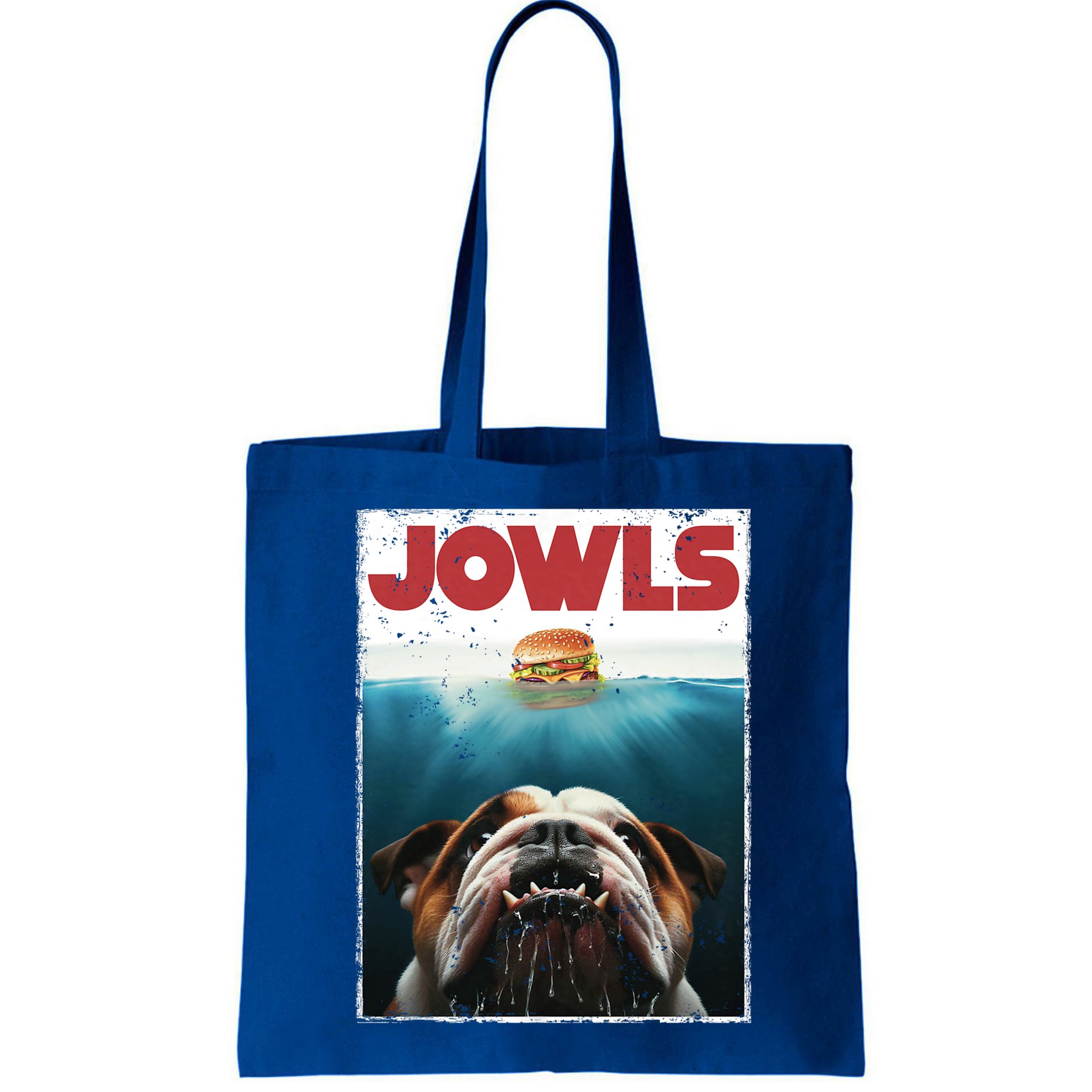 Funny English Bulldog Jowls Burger Bully Dog Mom Dog Dad Bag