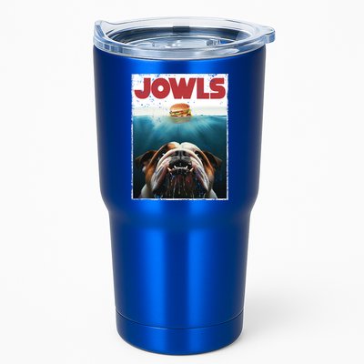Funny English Bulldog Jowls Burger Bully Dog Mom Dog Dad Tumbler