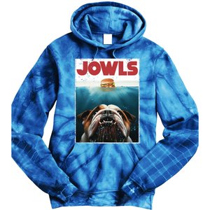 Funny English Bulldog Jowls Burger Bully Dog Mom Dog Dad Tie Dye Hoodie