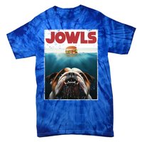 Funny English Bulldog Jowls Burger Bully Dog Mom Dog Dad Tie-Dye T-Shirt