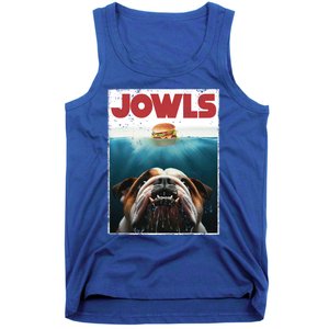 Funny English Bulldog Jowls Burger Bully Dog Mom Dog Dad Tank Top