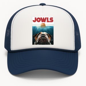 Funny English Bulldog Jowls Burger Bully Dog Mom Dog Dad Trucker Hat