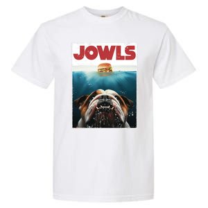 Funny English Bulldog Jowls Burger Bully Dog Mom Dog Dad Garment-Dyed Heavyweight T-Shirt