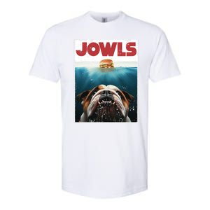 Funny English Bulldog Jowls Burger Bully Dog Mom Dog Dad Softstyle CVC T-Shirt