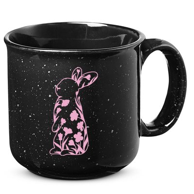 Floral Easter Bunny 15oz Campfire Ceramic Mug